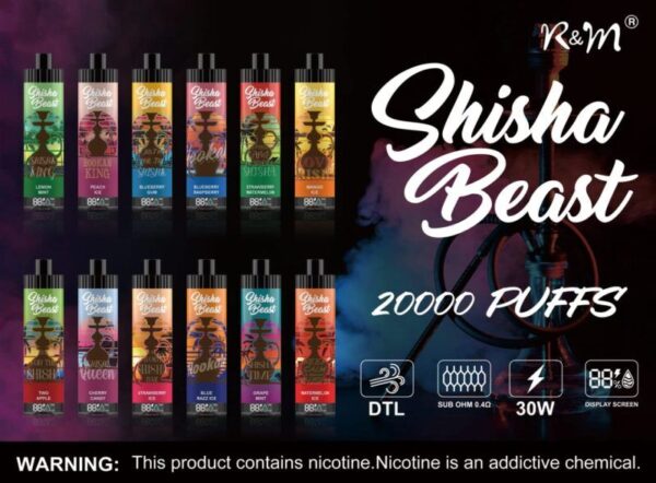 R&M Shisha Beast 20000 Puffs Disposable | Vape Shop Dubai